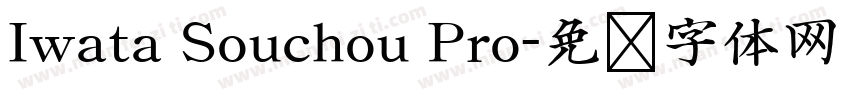 Iwata Souchou Pro字体转换